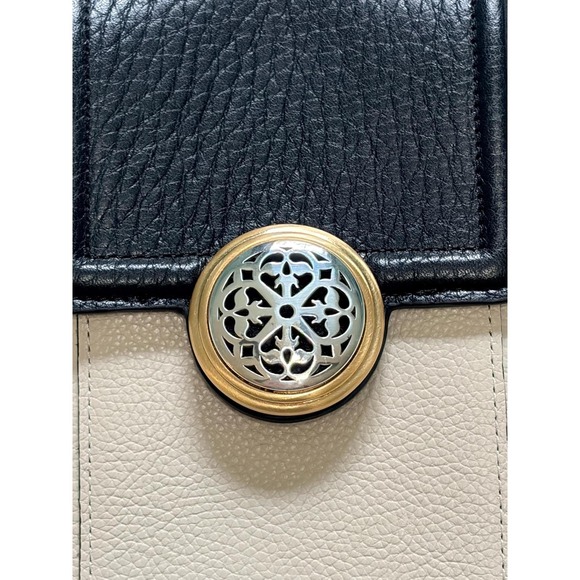 Brighton Handbags - Vtg.  Brighton Ferrara crossbody and phone organizer black and cream chain strap